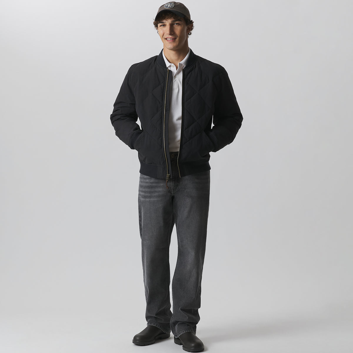 Men's 1936 Skyliner Model Down Jacket-Black-4