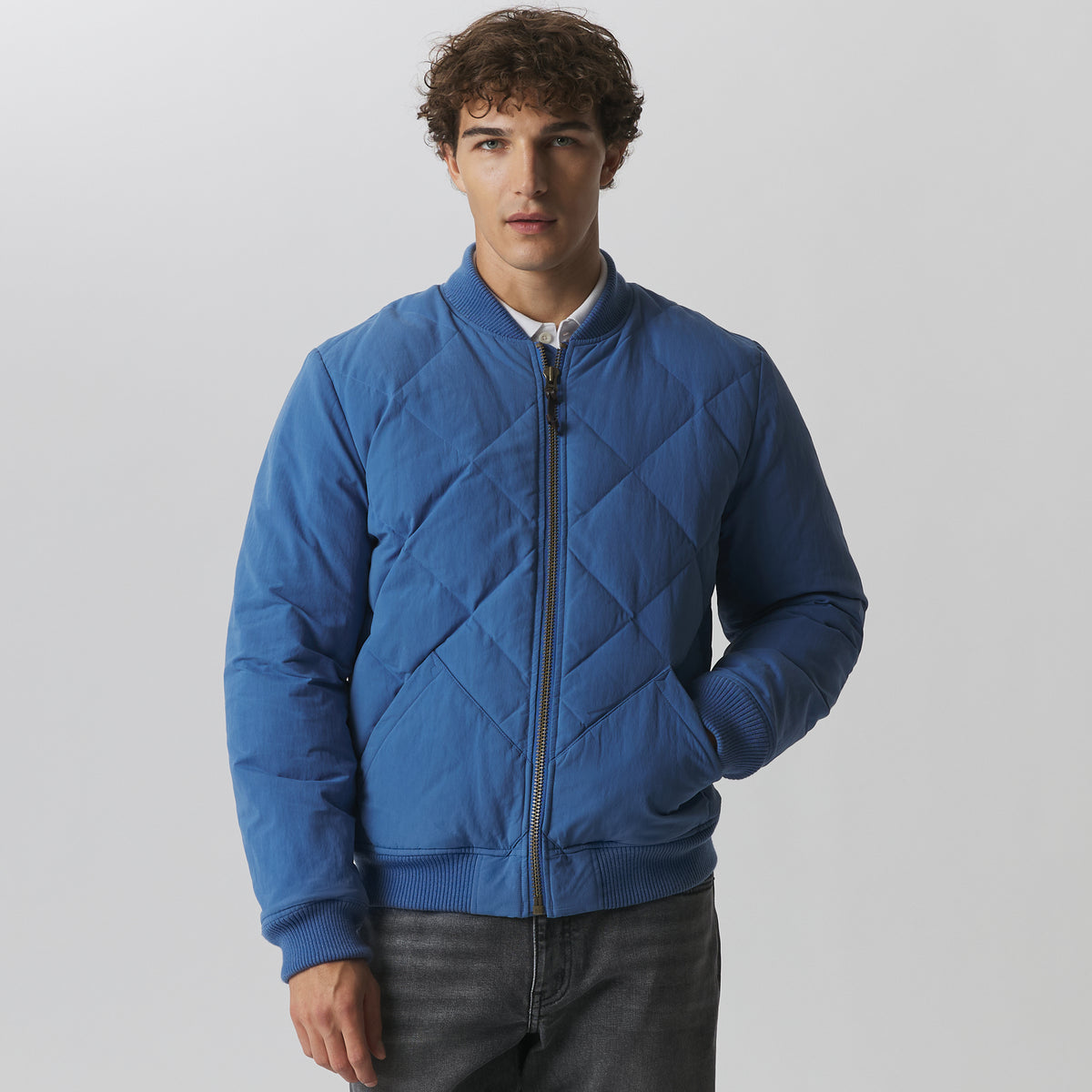 Men's 1936 Skyliner Model Down Jacket-Dk Chambray-6