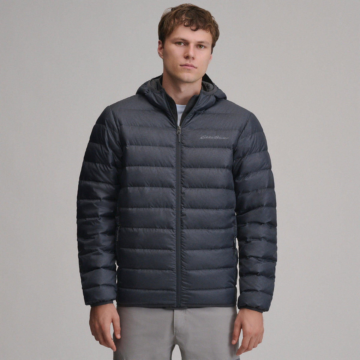 Cirruslite Down Hooded Jacket-Dark Smoke Heather-21