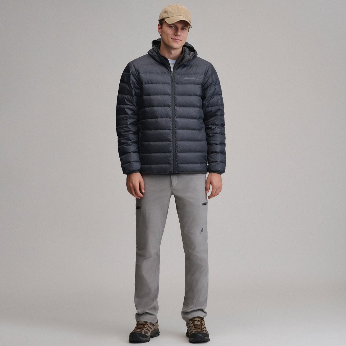 Cirruslite Down Hooded Jacket-Dark Smoke Heather-25