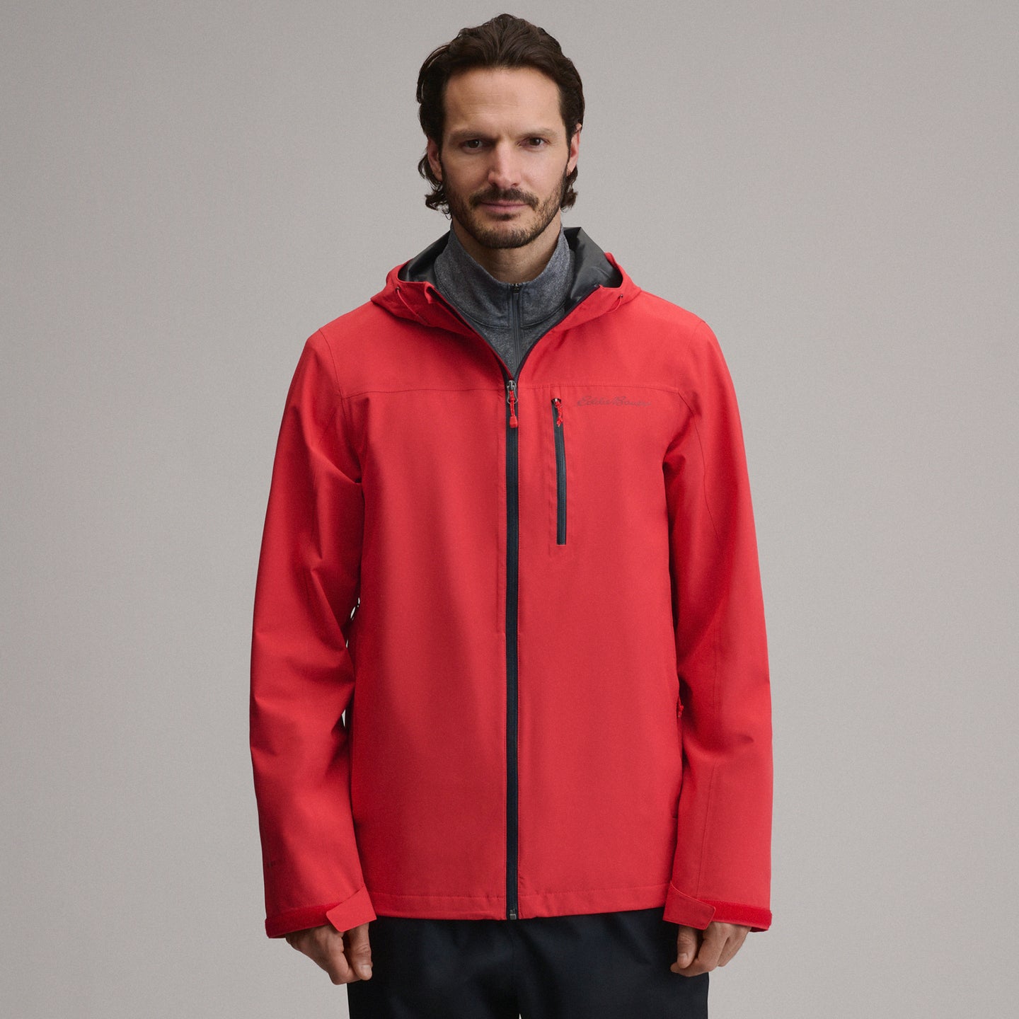 Men's Cloud Cap Waterproof Stretch Hooded Rain Jacket-Cayenne-5