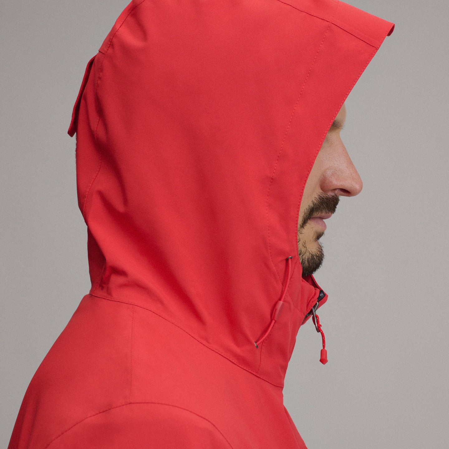 Men's Cloud Cap Waterproof Stretch Hooded Rain Jacket-Cayenne-8