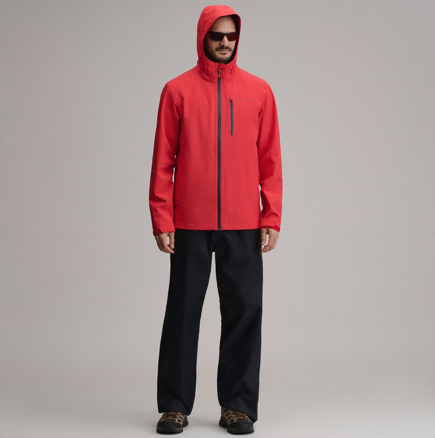 Men's Cloud Cap Waterproof Stretch Hooded Rain Jacket-Cayenne-10
