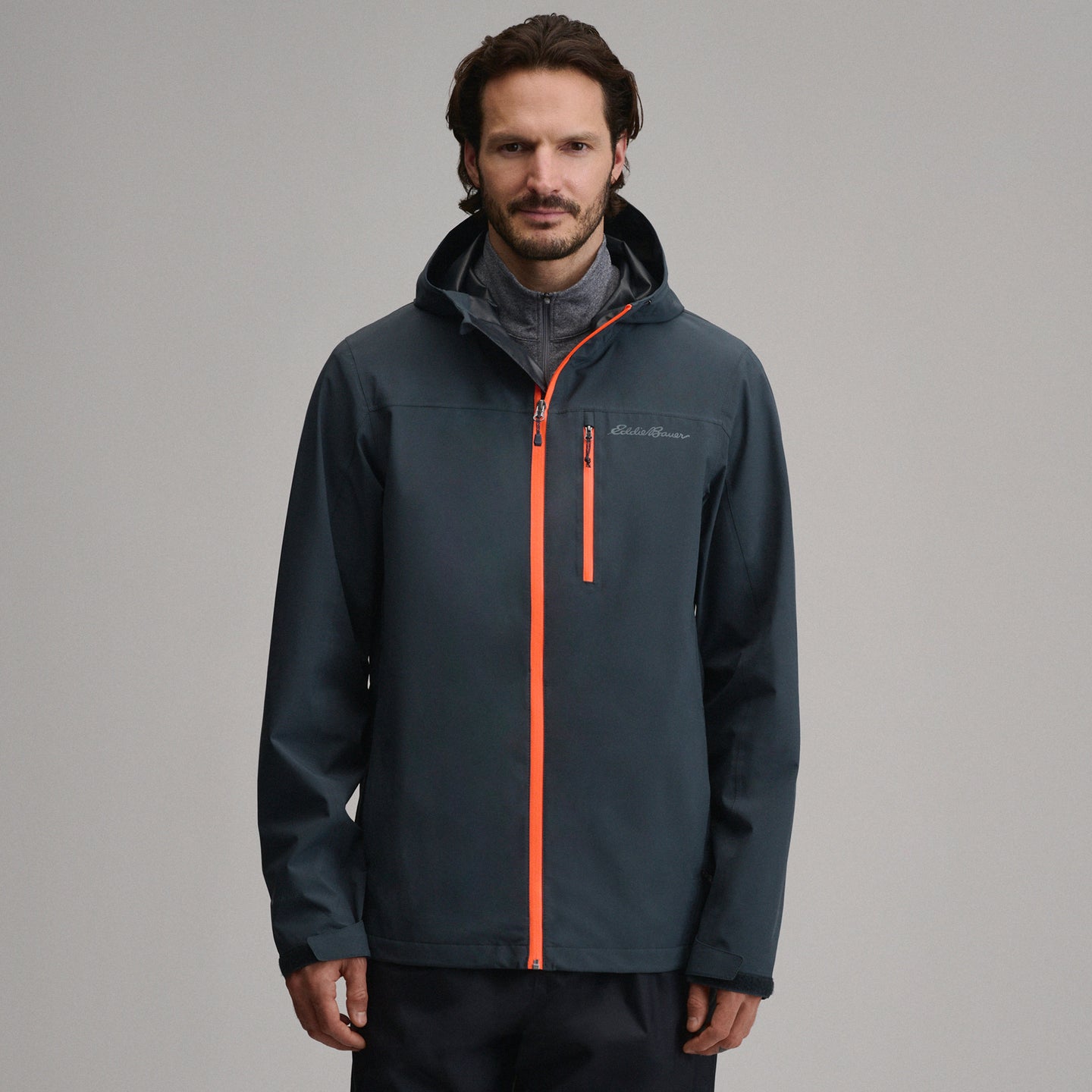 Men's Cloud Cap Waterproof Stretch Hooded Rain Jacket-Storm-17
