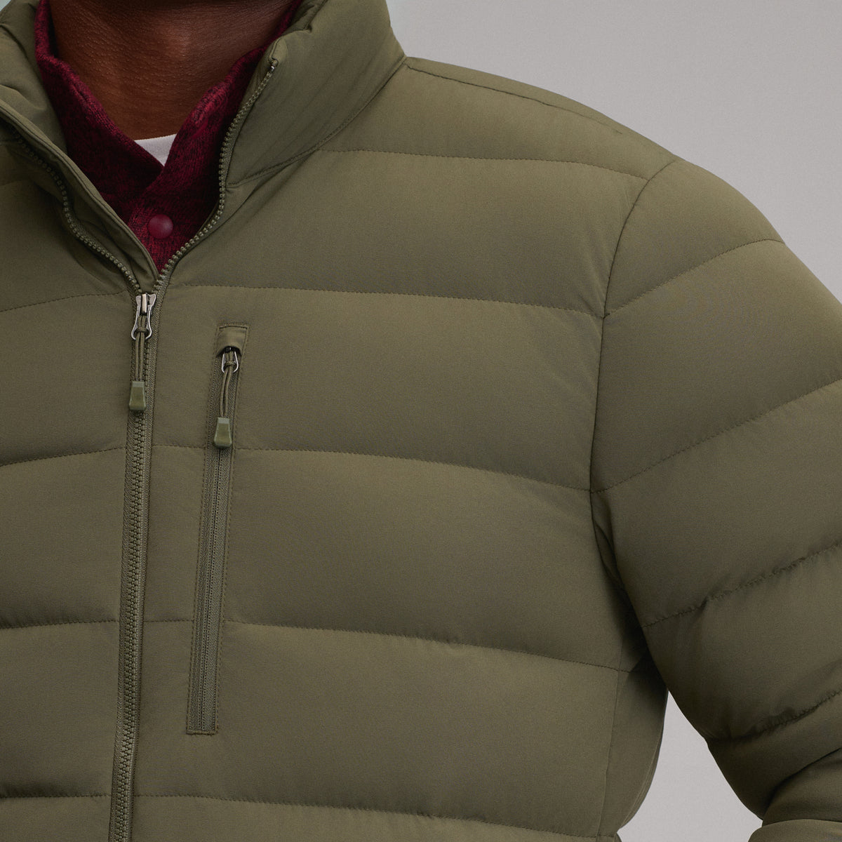 Men's EB Stretch Down Jacket-Dark Fatigue-3