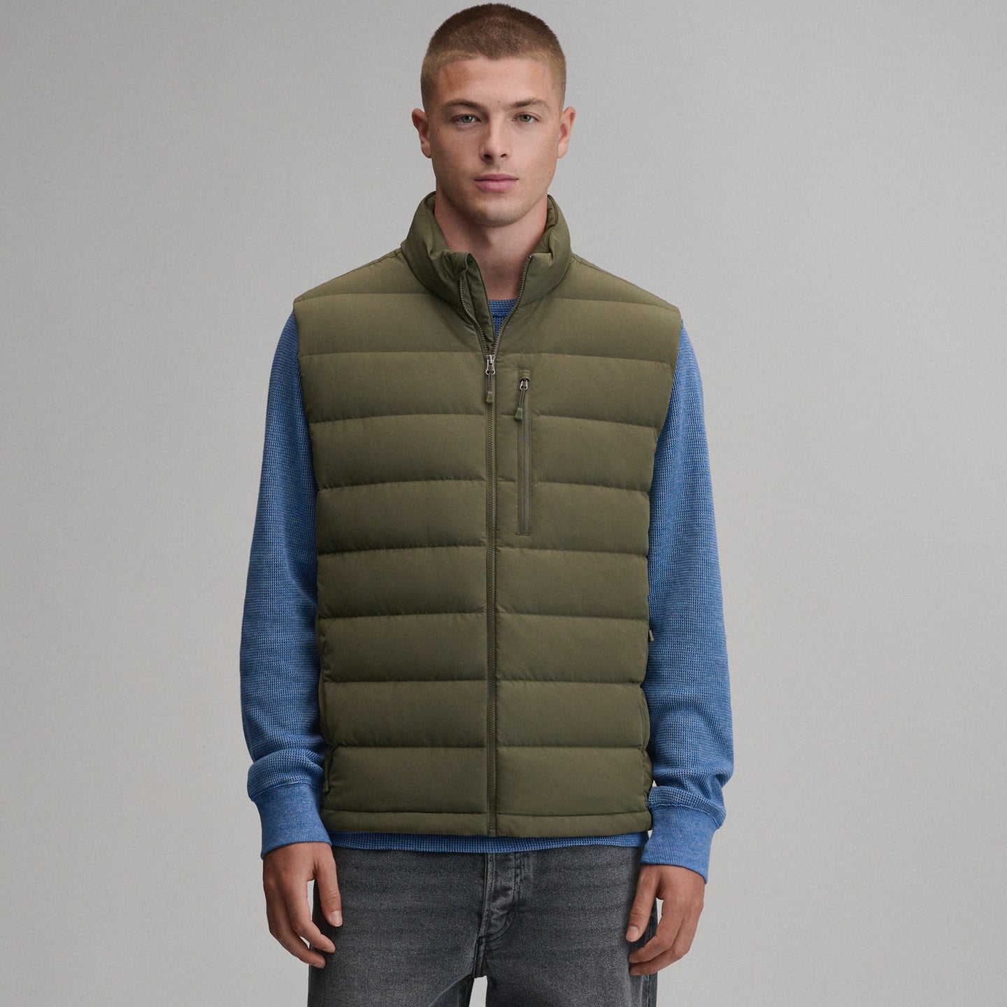 Men's EB Stretch Down Vest-Dark Fatigue-6