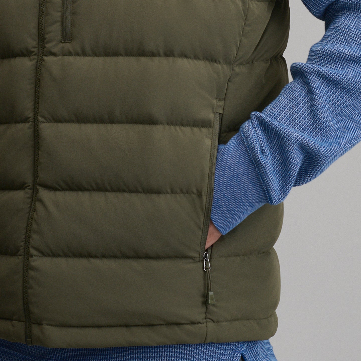 Men's EB Stretch Down Vest-Dark Fatigue-8