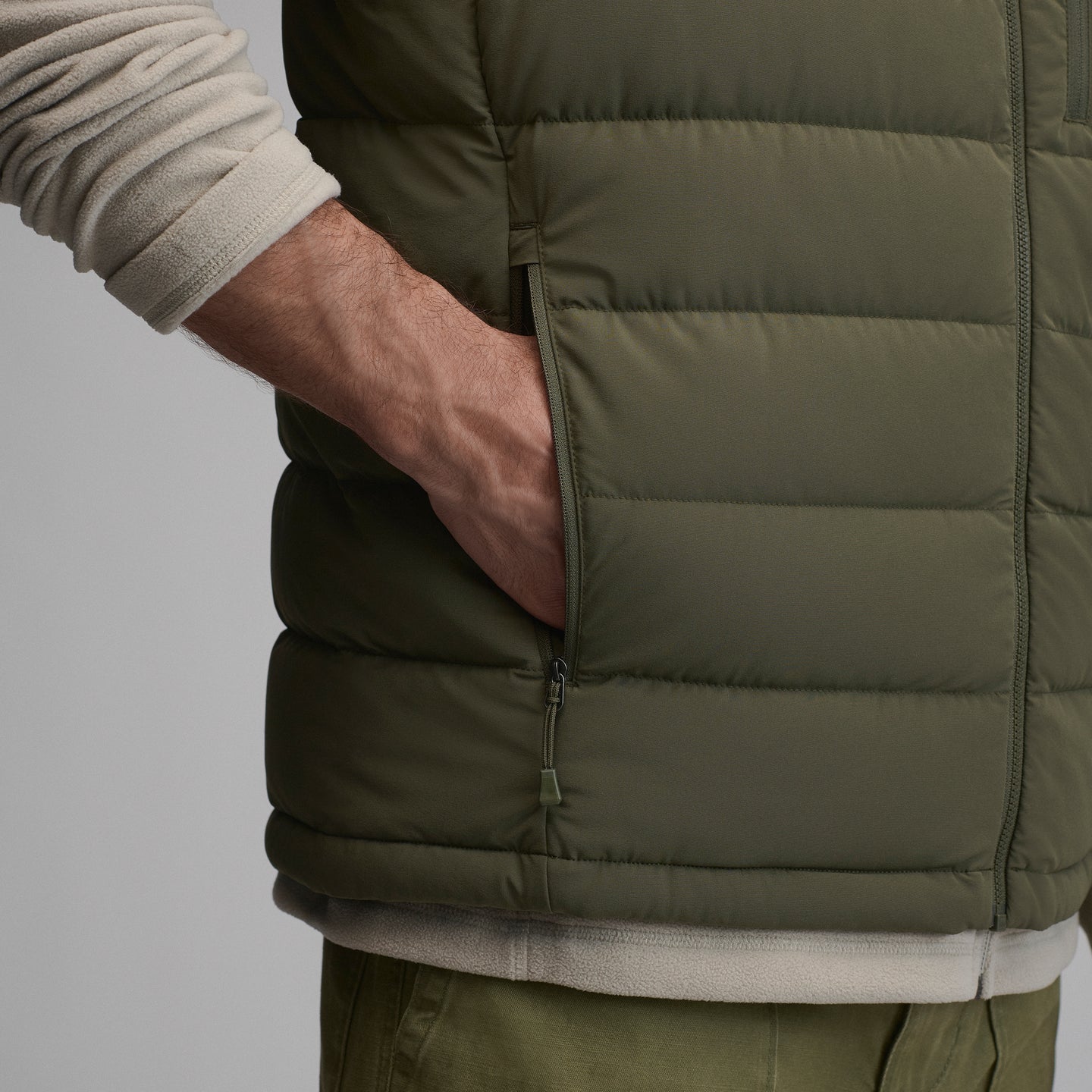 Men's EB Stretch Down Vest-Dark Fatigue-9