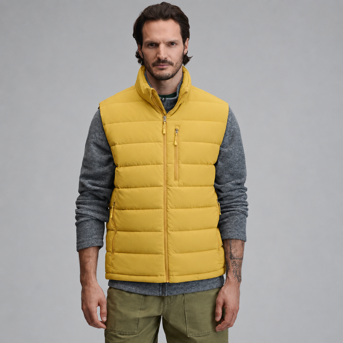 Men's EB Stretch Down Vest-Rattan-1