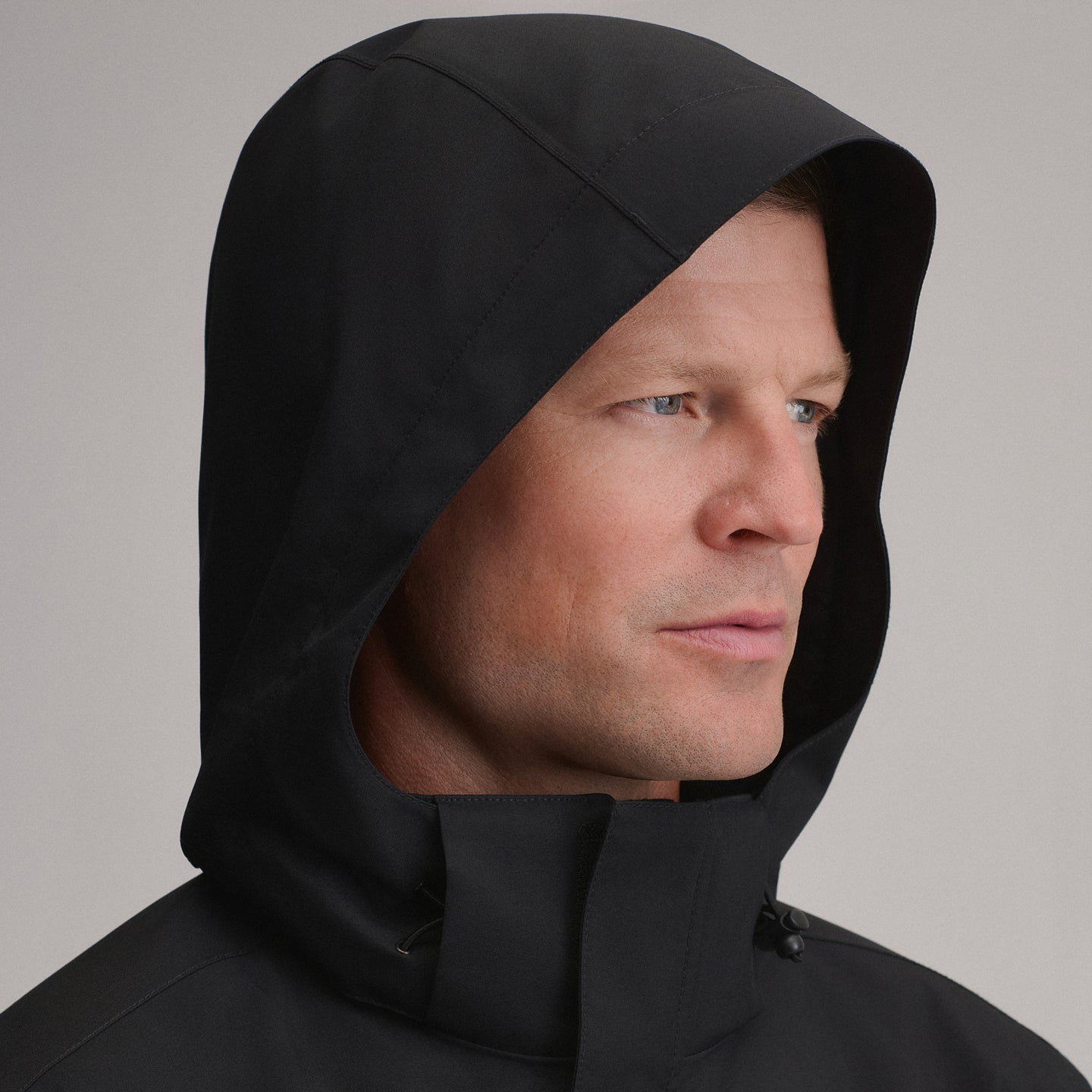 Men's Mainstay Insulated Waterproof Hooded Trench Coat-Black-4