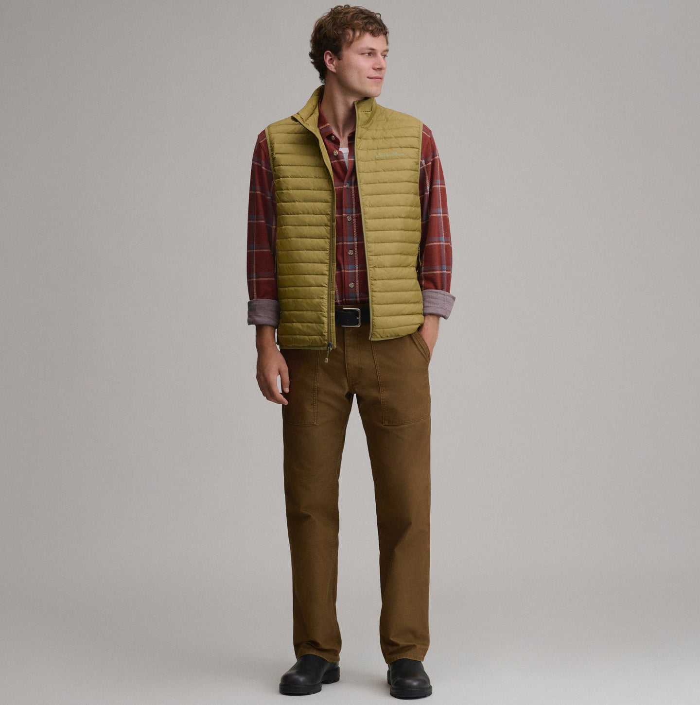 Microlight Down Vest-Antique Pine-4