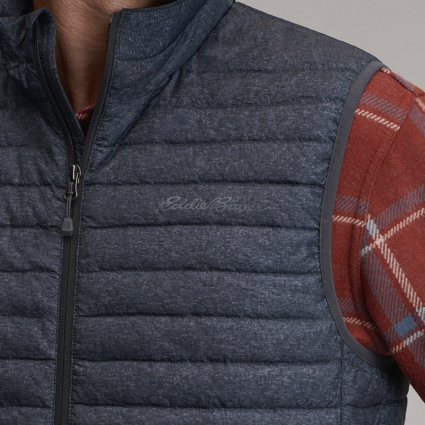 Microlight Down Vest-Carbon Heather-15