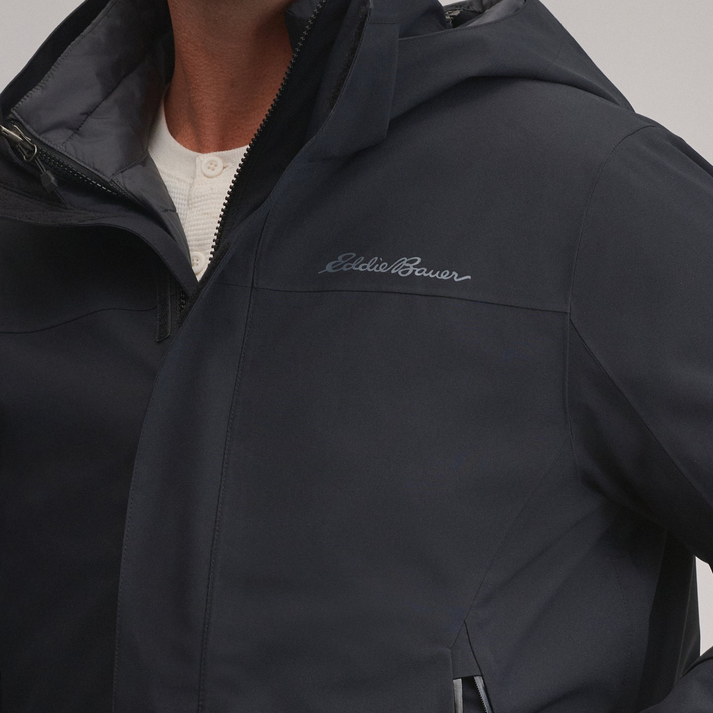 Men's Powder Search 2.0 3-In-1 Waterproof Down Ski Jacket-Black-5