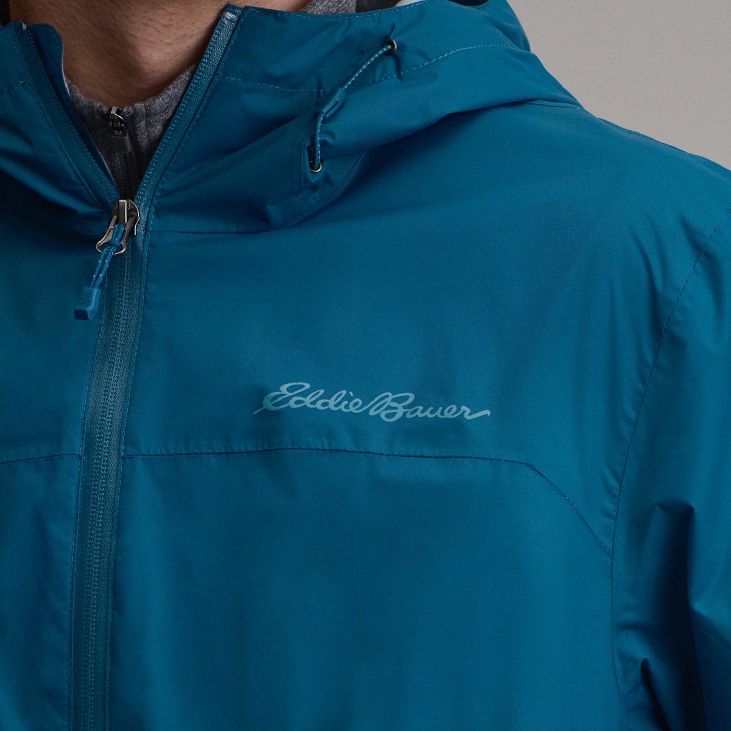Men's RipPac® Pro Waterproof Hooded Rain Jacket-Meridian Blue-5