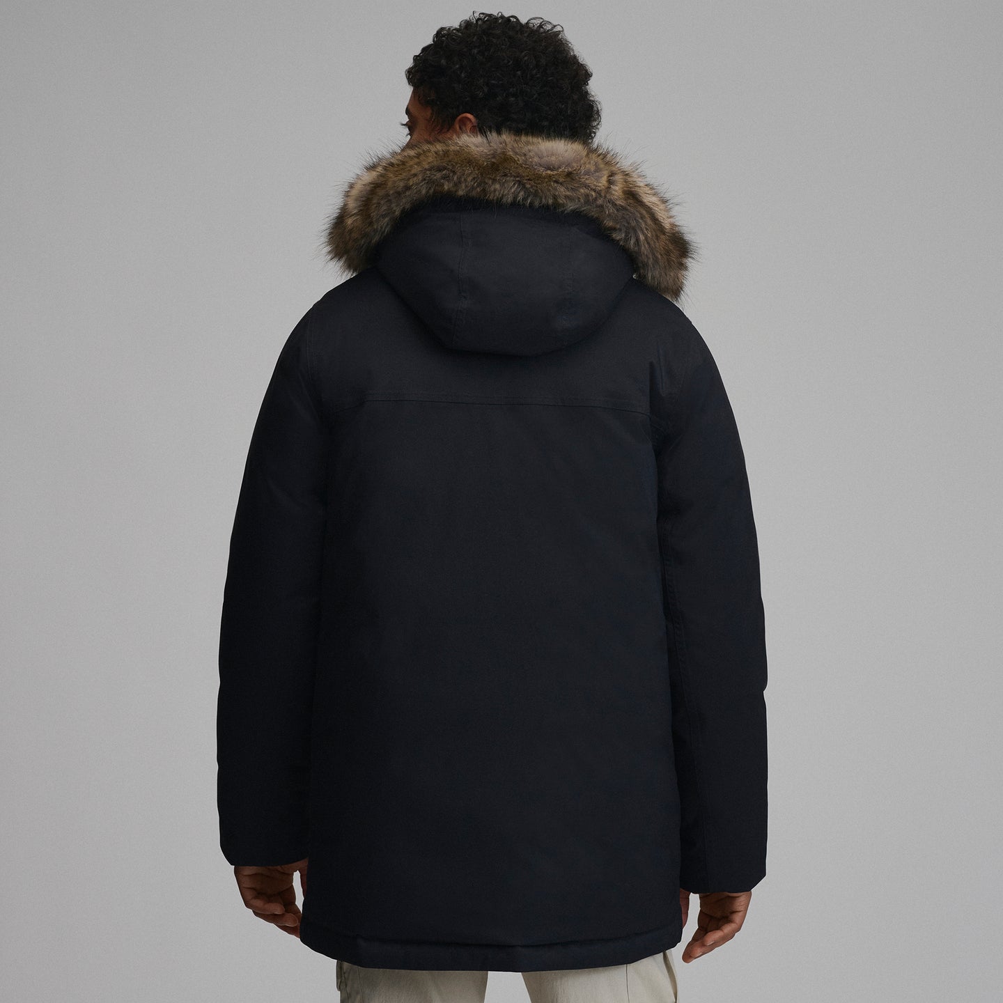 Men's Superior Down Waterproof Hooded Parka-Black-2