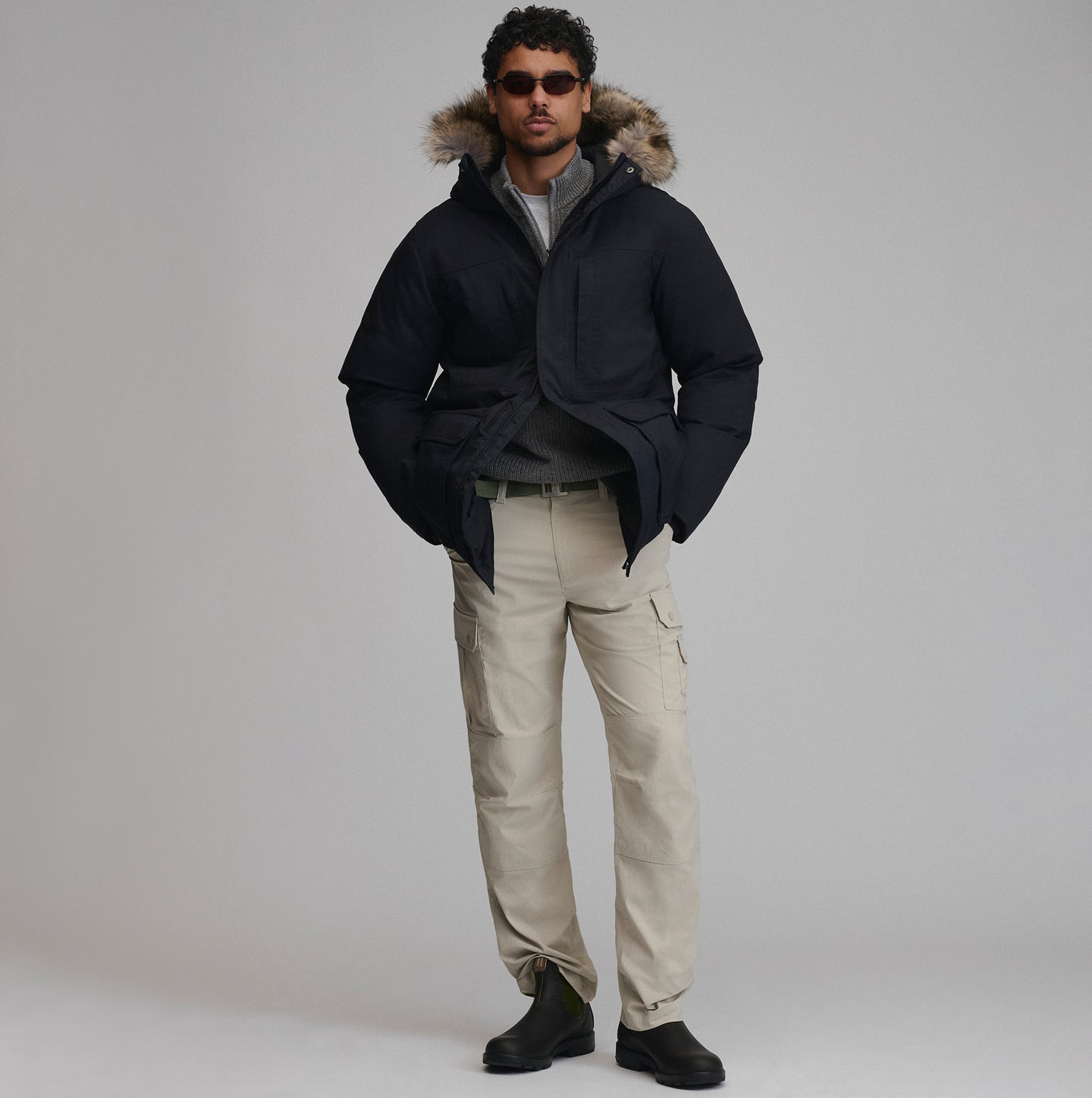 Men's Superior Down Waterproof Hooded Parka-Black-6