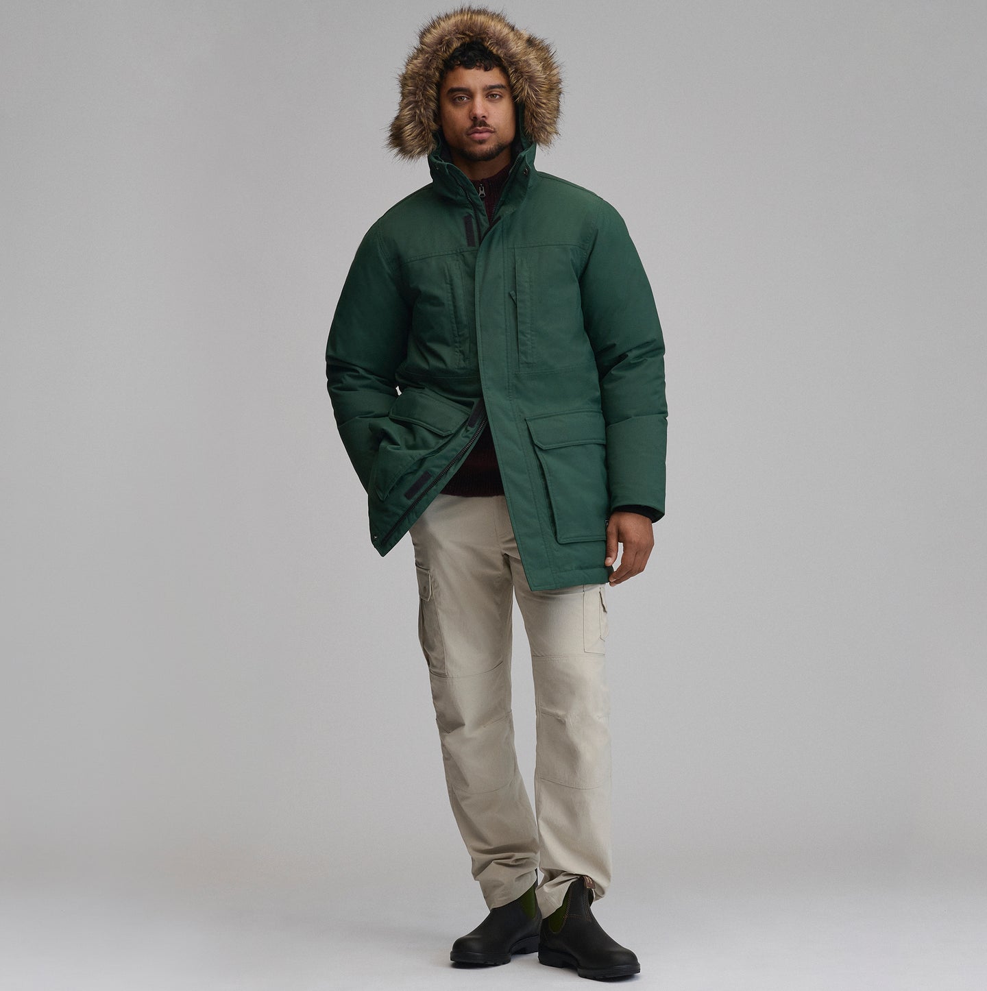 Men's Superior Down Waterproof Hooded Parka-Dark Mint-12