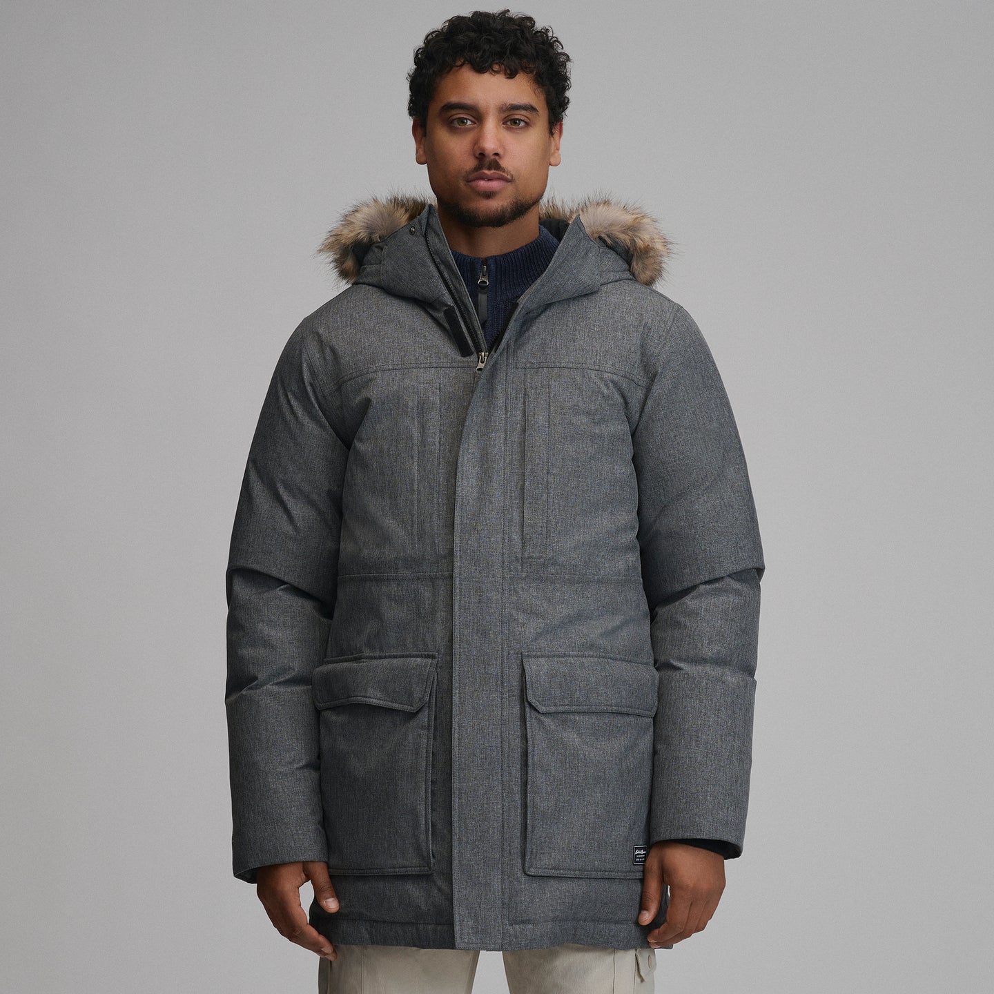 Men's Superior Down Waterproof Hooded Parka-Htr Gray-13