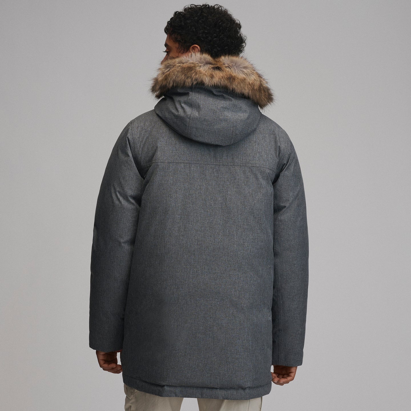 Men's Superior Down Waterproof Hooded Parka-Htr Gray-14