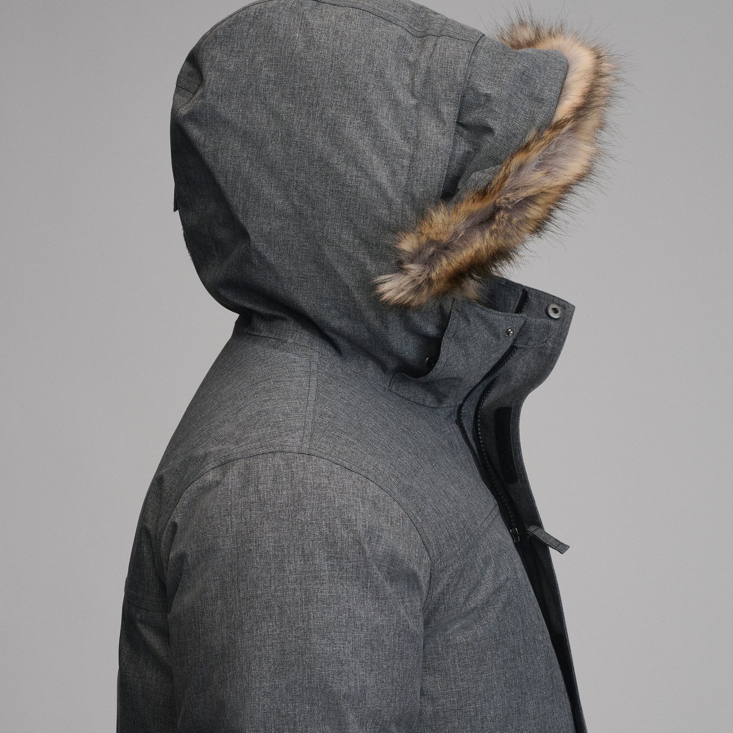 Men's Superior Down Waterproof Hooded Parka-Htr Gray-17