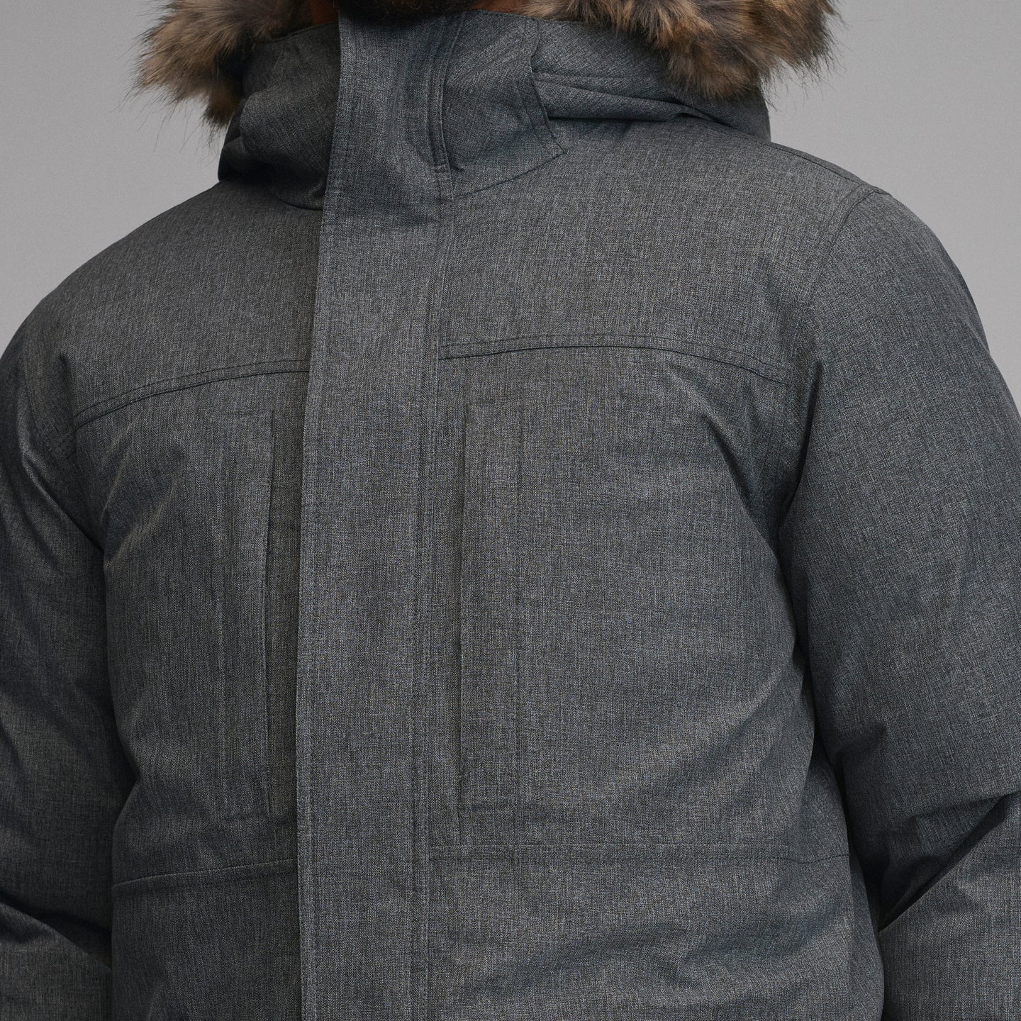 Men's Superior Down Waterproof Hooded Parka-Htr Gray-15