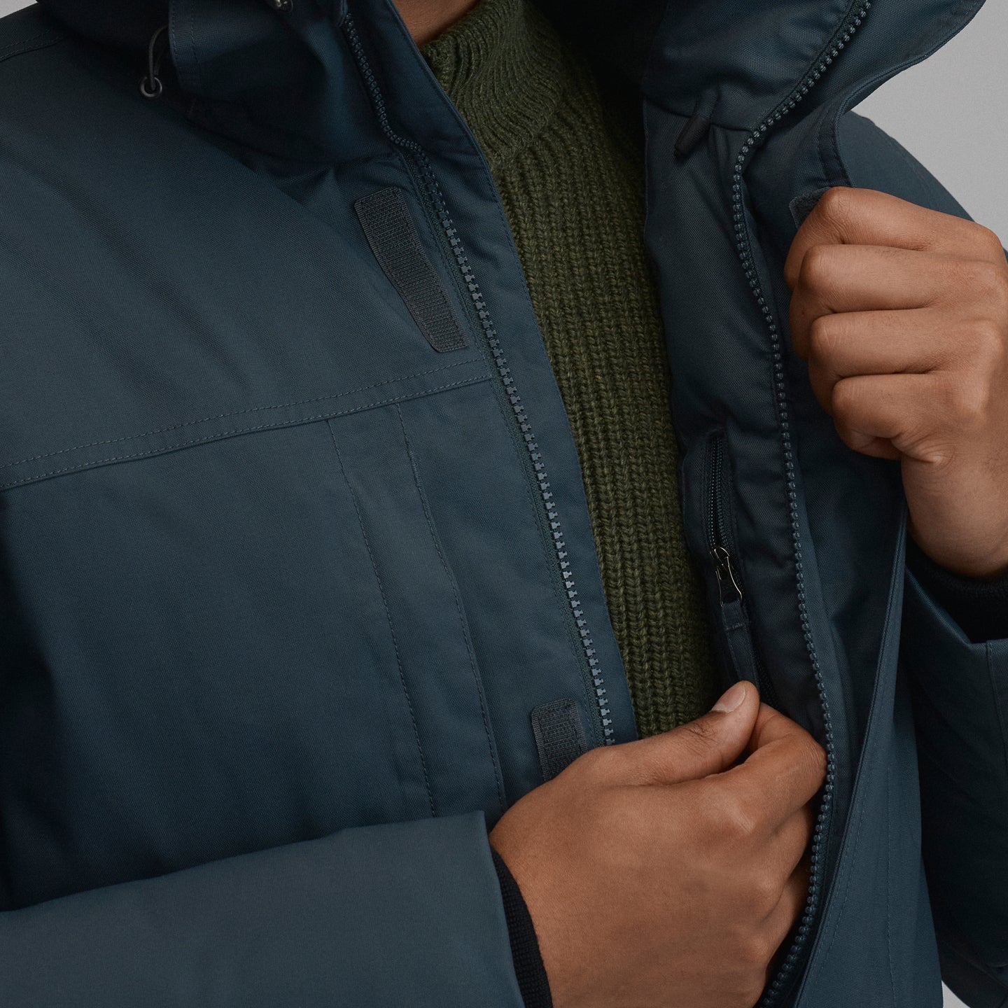 Men's Superior Down Waterproof Hooded Parka-Storm-21