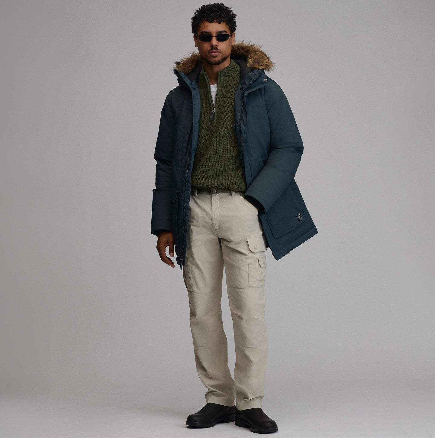 Men's Superior Down Waterproof Hooded Parka-Storm-24