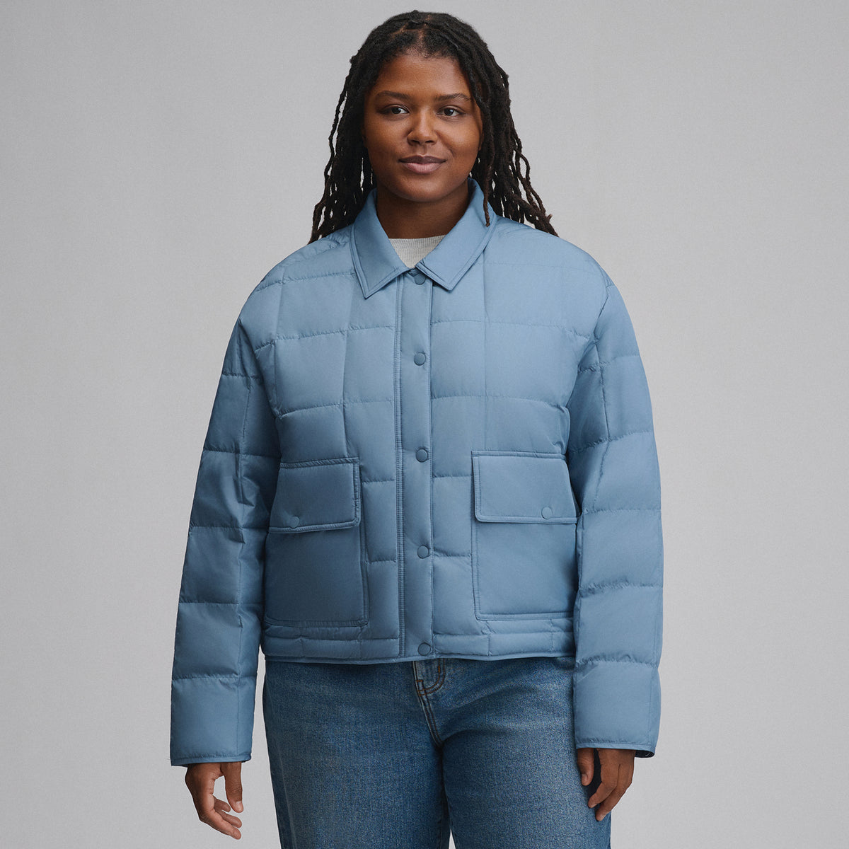 Women's Hi-Low Hem Jacket-Dark Horizon-1