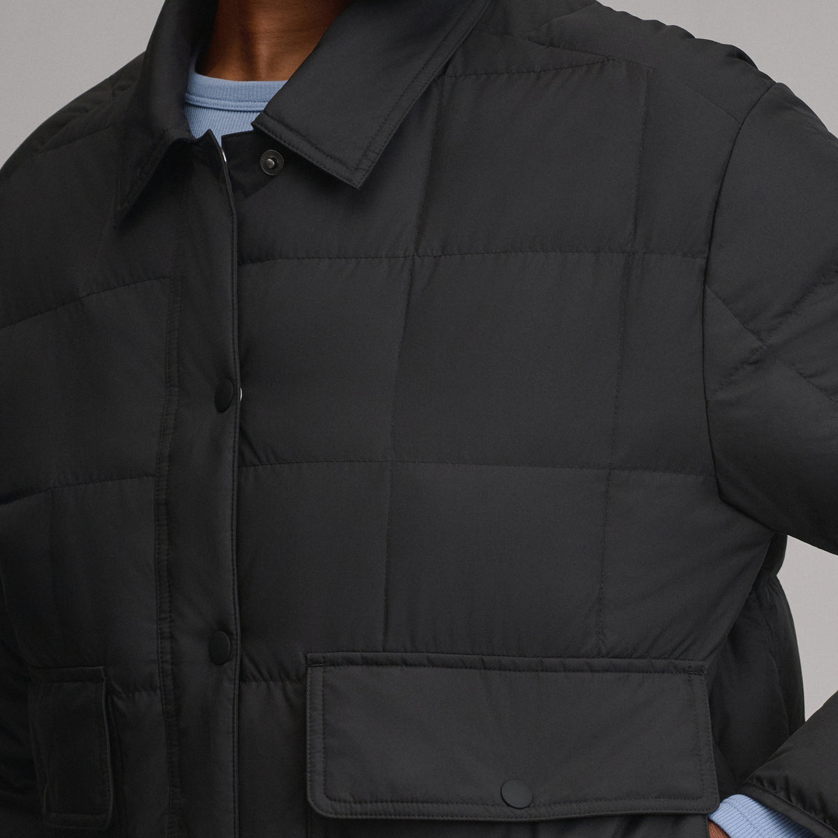 Women's Hi-Low Hem Jacket-Black-3