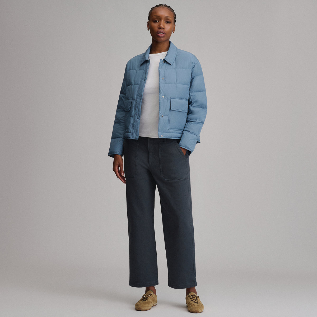 Women's Hi-Low Hem Jacket-Dark Horizon-8