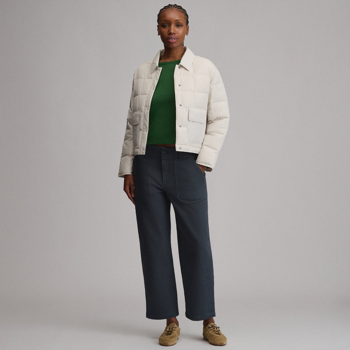 Women's Hi-Low Hem Jacket-Vapour-16