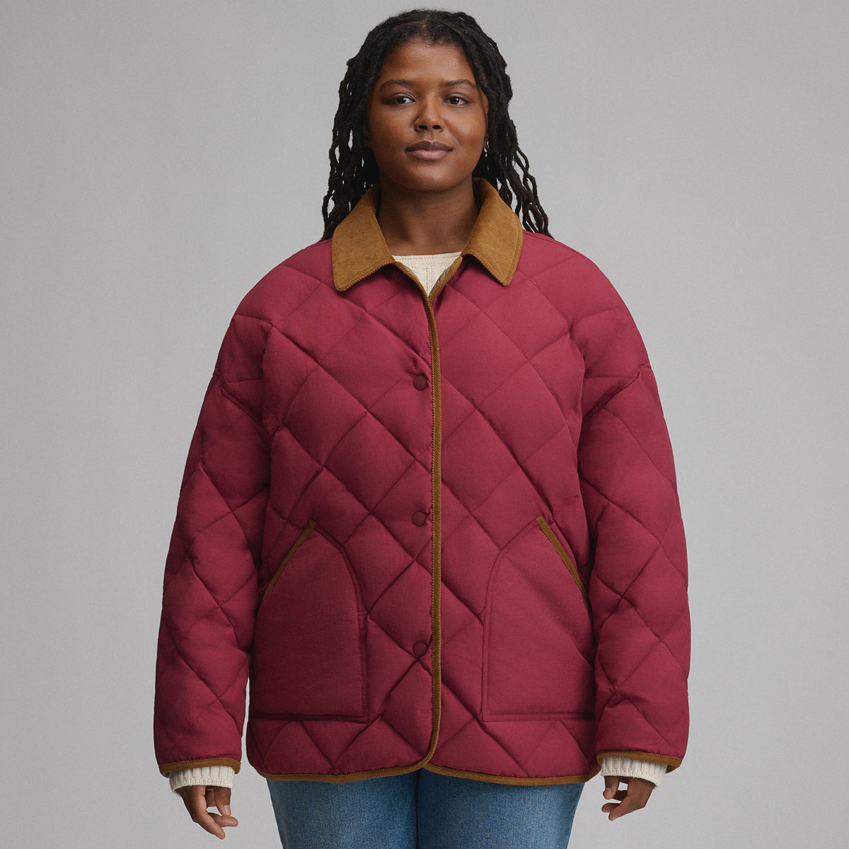 Women's Insulated Long Barn Coat-Blossom-5