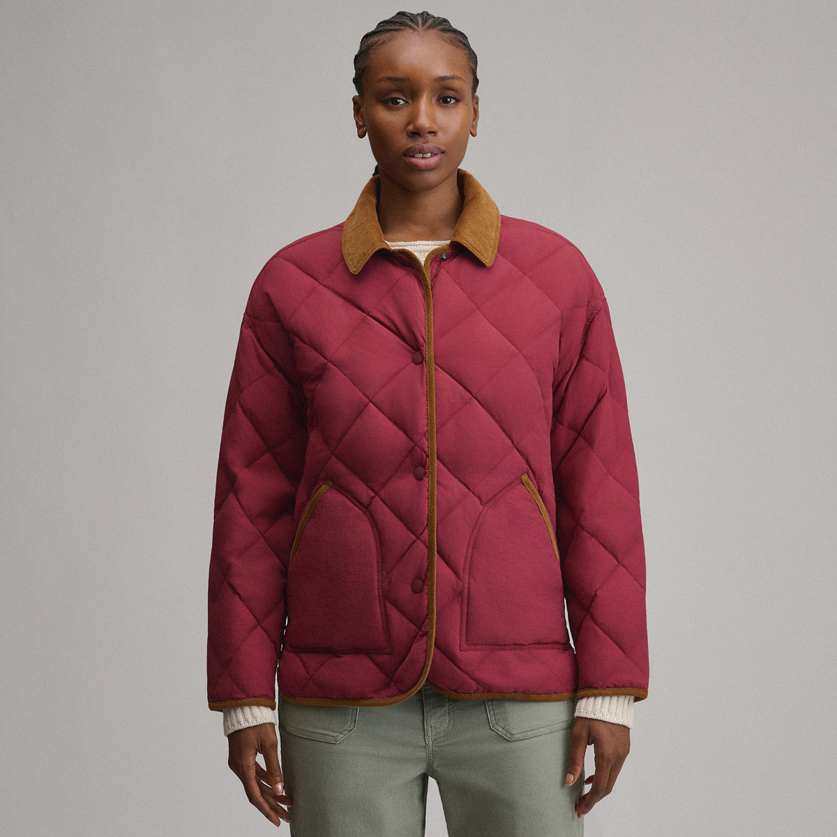 Women's Insulated Long Barn Coat-Blossom-5