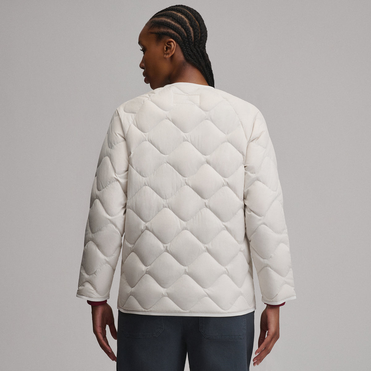 Women's Shaw Collarless Jacket-Vapour-10