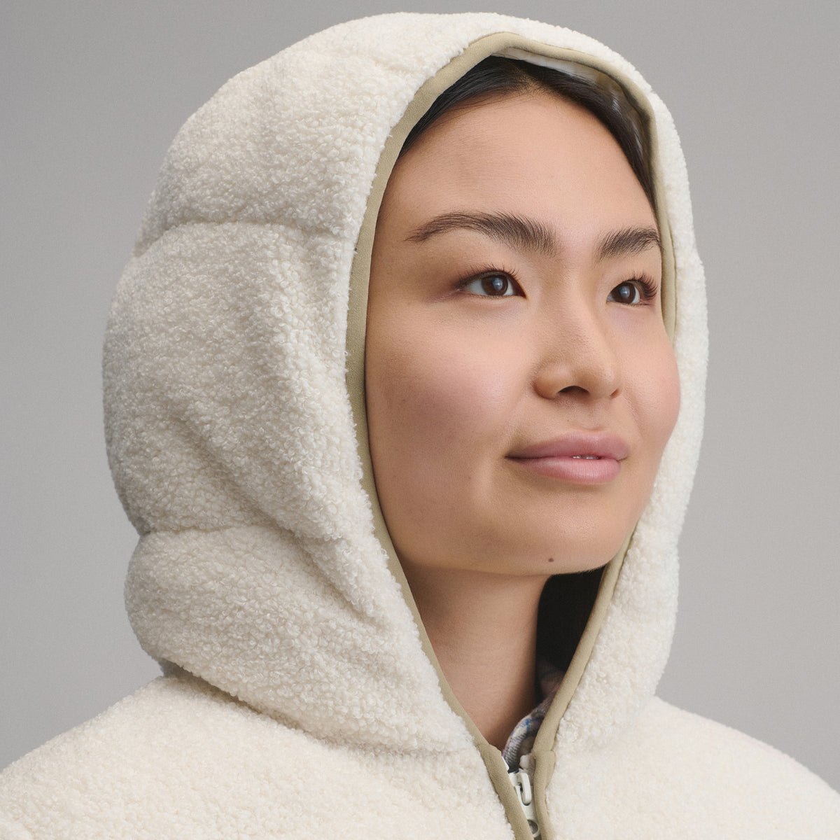 Women's Plush Puff Jacket - Faux Shearling-Shell-9