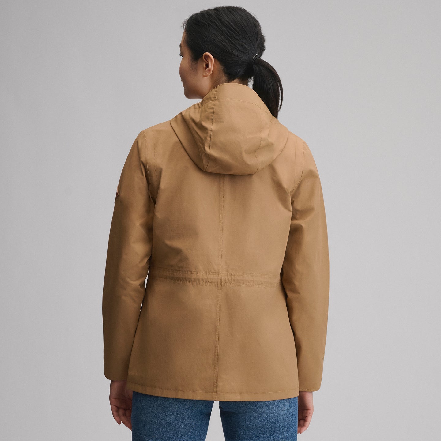 Women's Charly Waterproof Hooded Rain Jacket-Camel-2