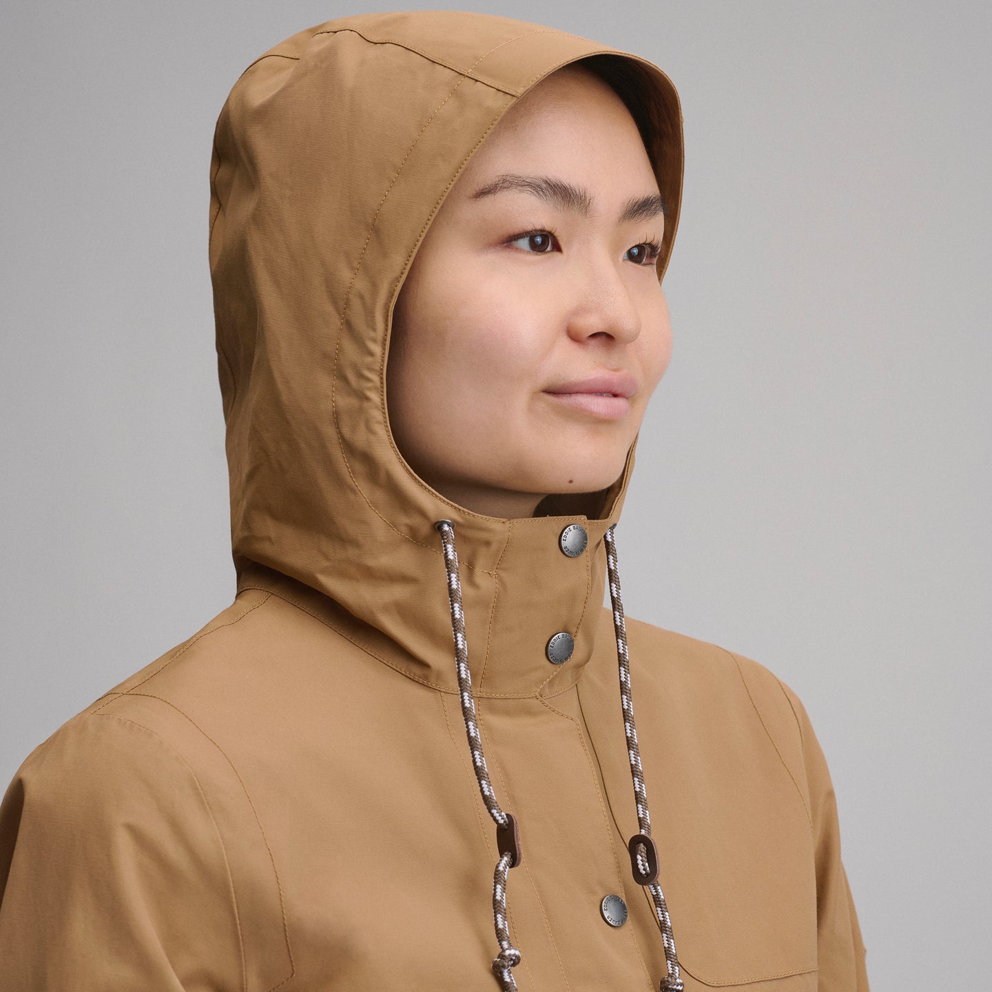 Women's Charly Waterproof Hooded Rain Jacket-Camel-3