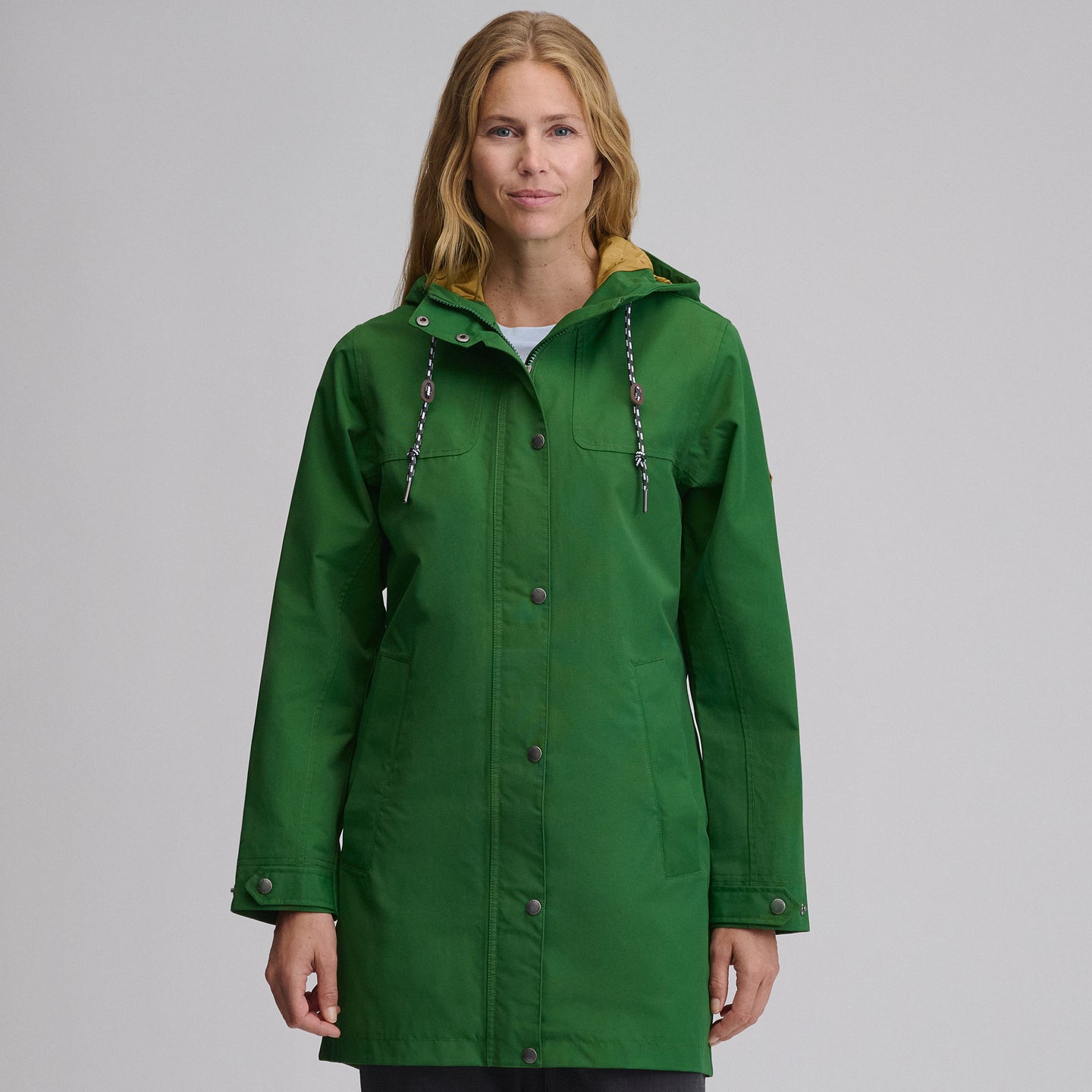 Women's Charly Waterproof Hooded Rain Parka-Asparagus-1