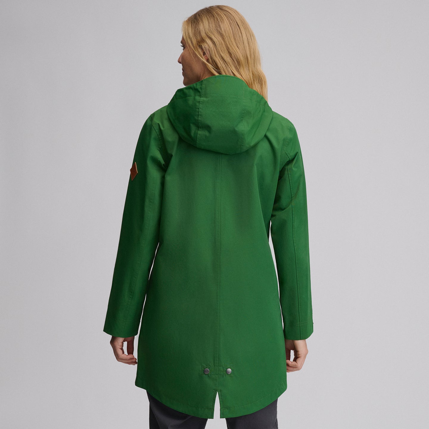 Women's Charly Waterproof Hooded Rain Parka-Asparagus-2