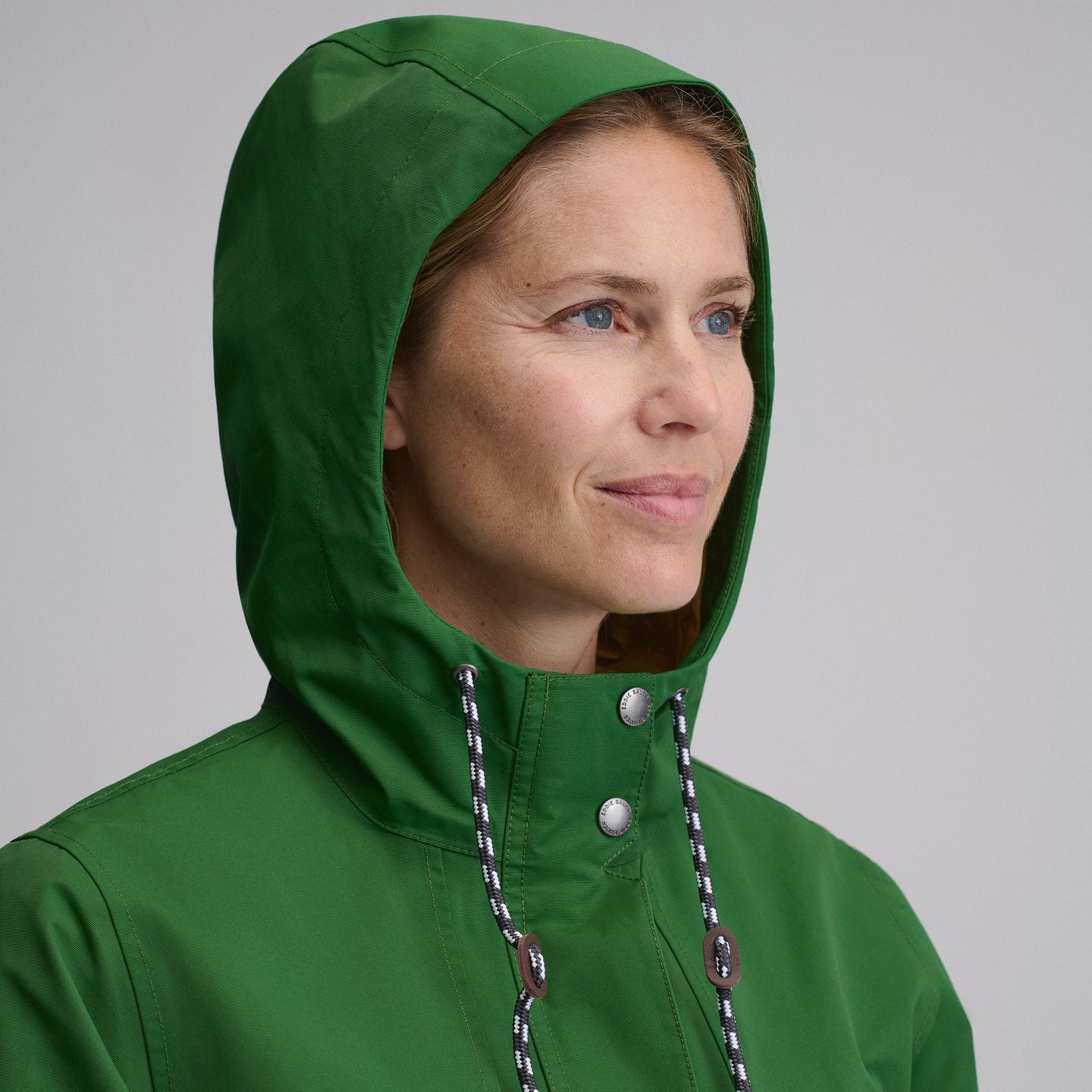 Women's Charly Waterproof Hooded Rain Parka-Asparagus-3