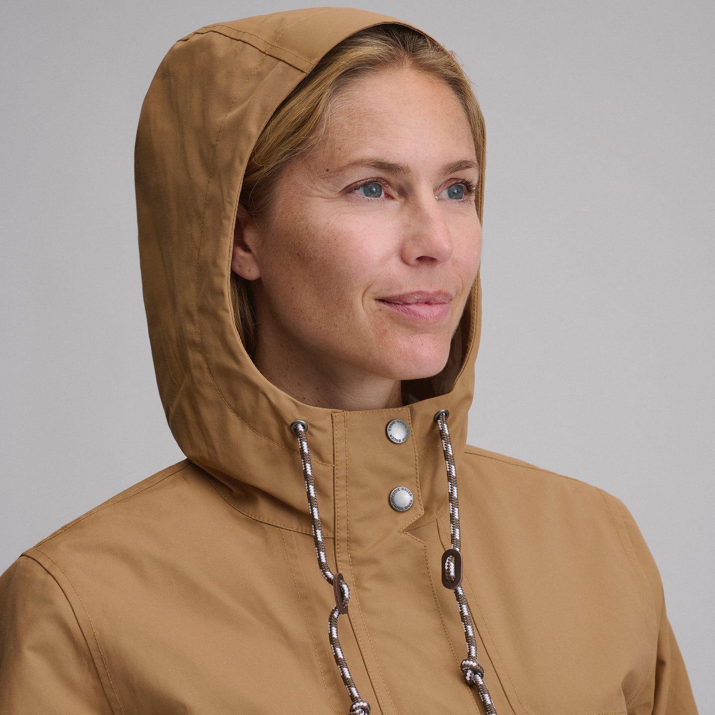 Women's Charly Waterproof Hooded Rain Parka-Camel-9