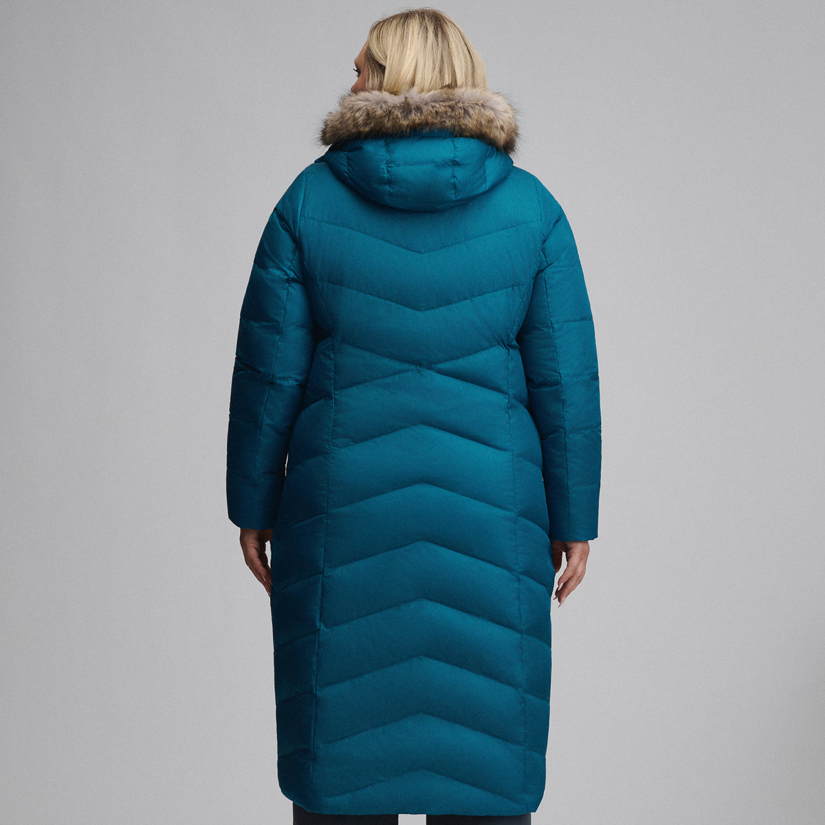 Women's Classic Down Duffle Jacket-Meridian Blue-2