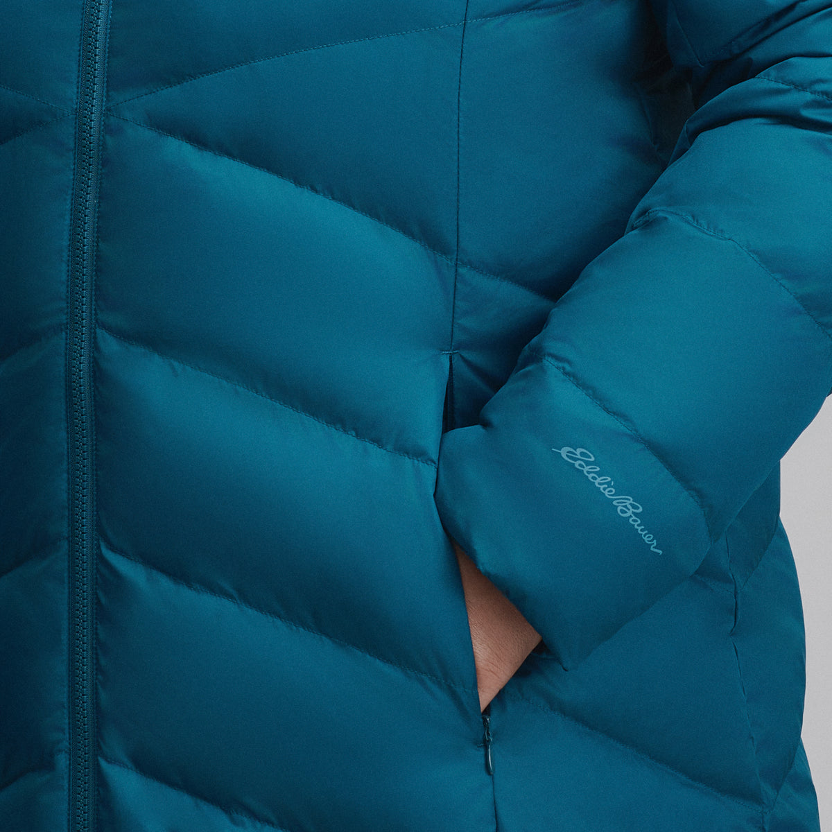 Women's Classic Down Duffle Jacket-Meridian Blue-3