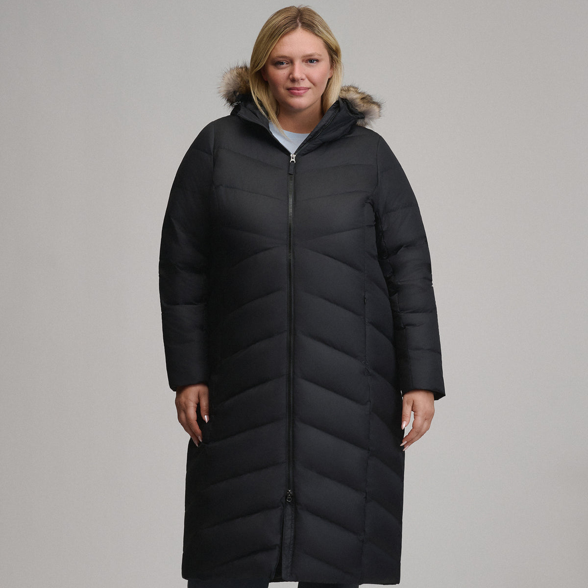 Women's Classic Down Duffle Jacket-Black-6
