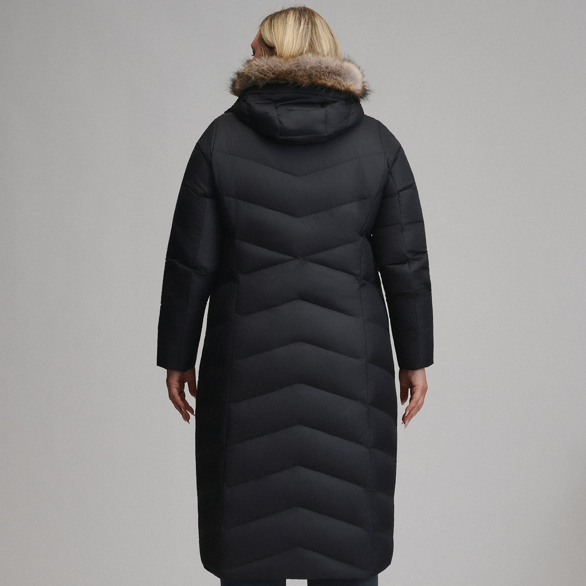 Women's Classic Down Duffle Jacket-Black-7