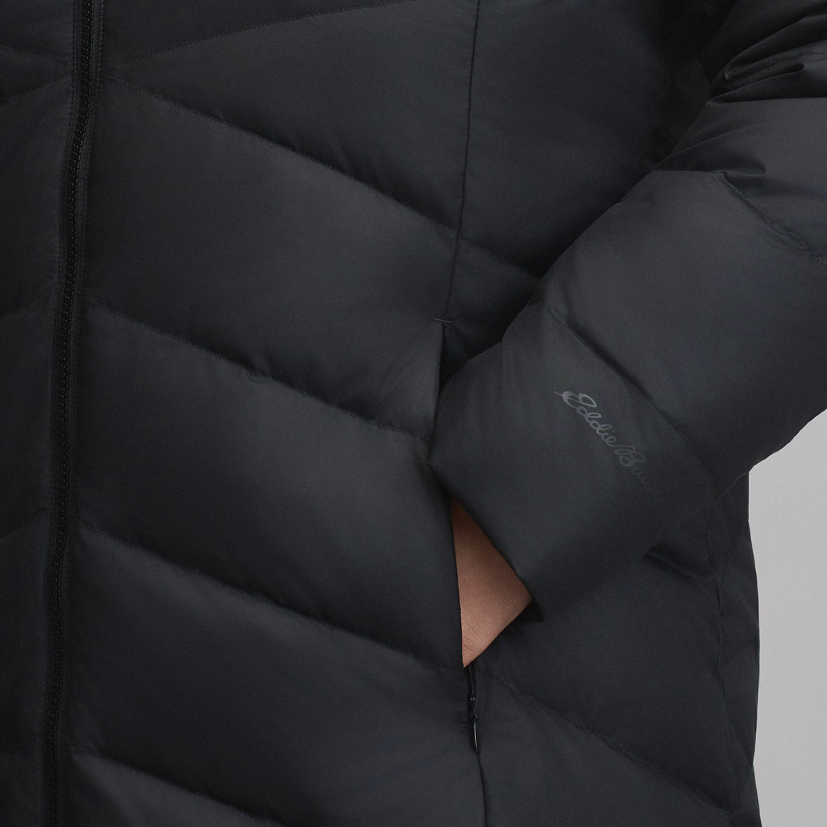 Women's Classic Down Duffle Jacket-Black-8