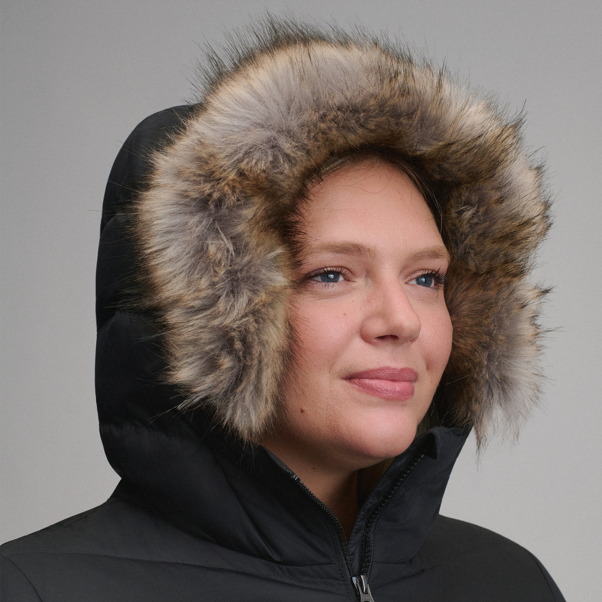 Women's Classic Down Duffle Jacket-Black-9