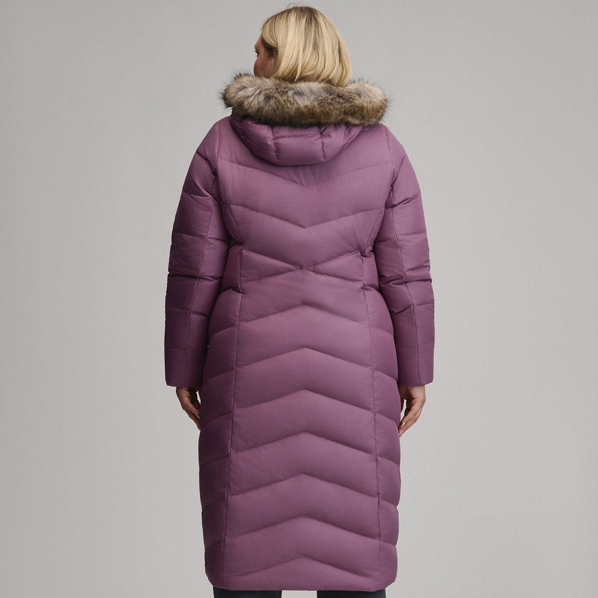 Women's Classic Down Duffle Jacket-Deep Wisteria-17