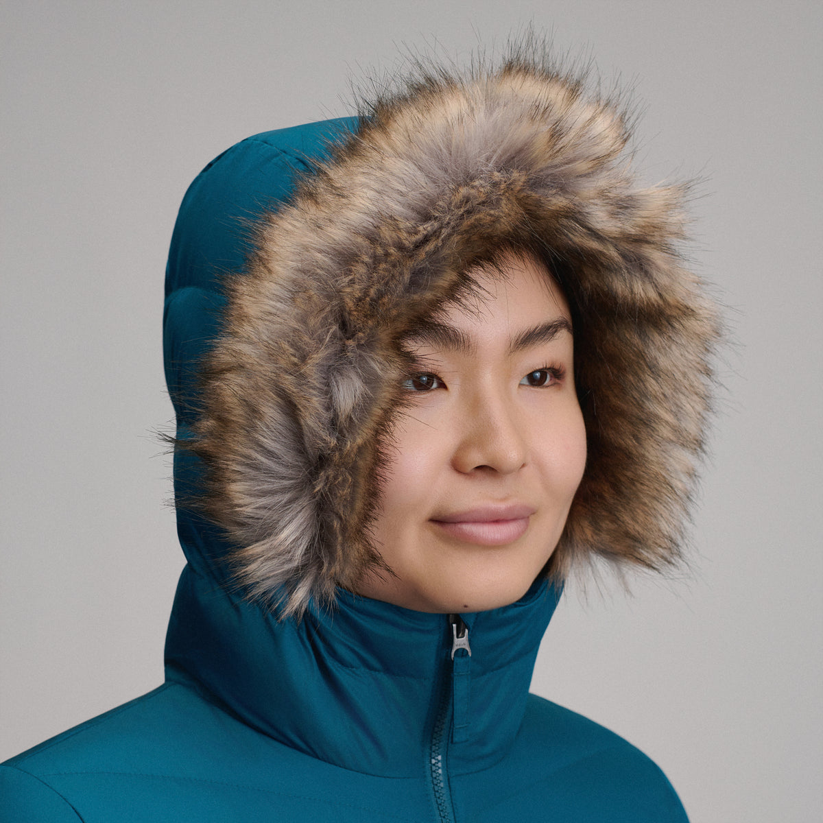 Women's Classic Down Duffle Jacket-Meridian Blue-4