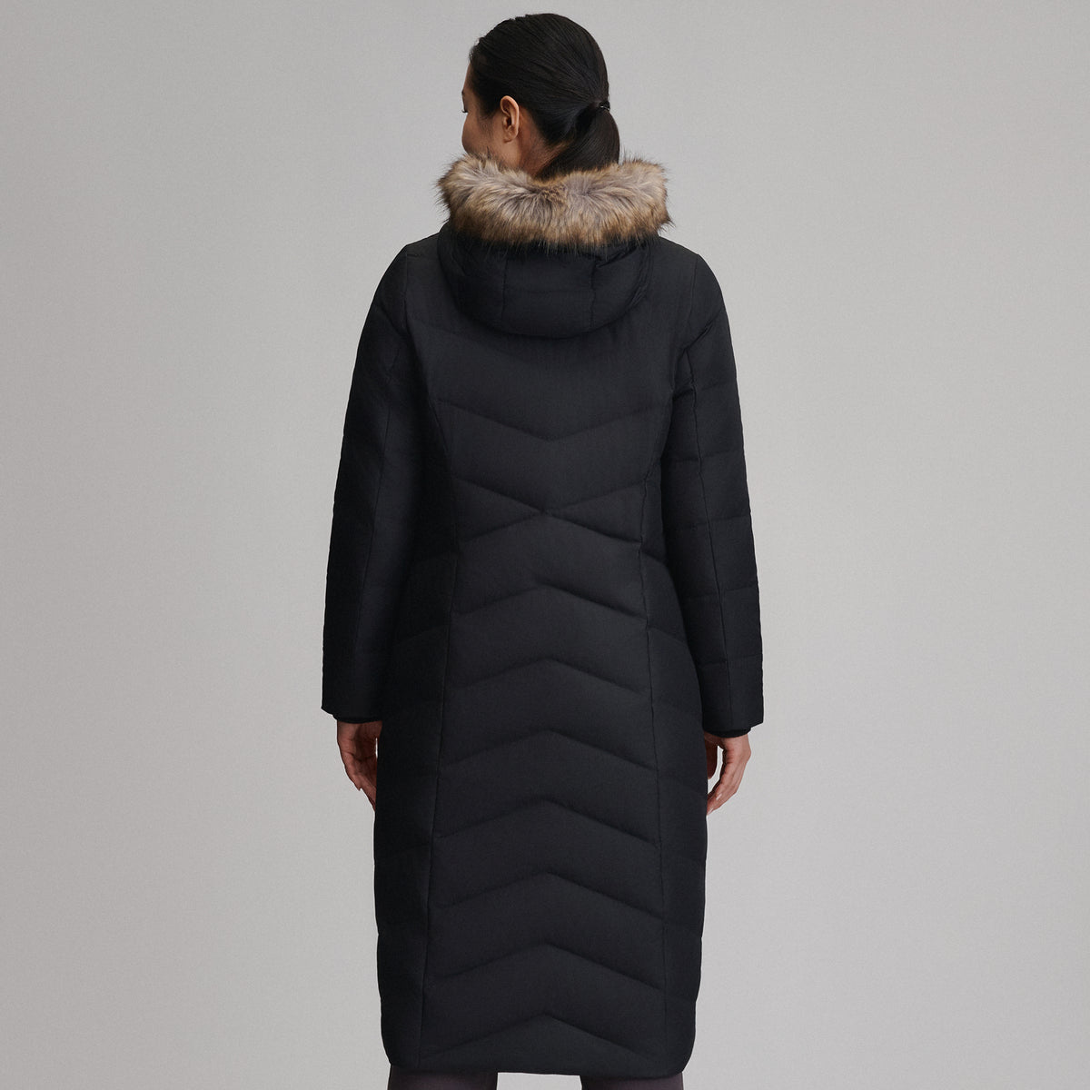 Women's Classic Down Duffle Jacket-Black-7